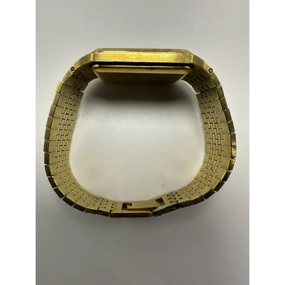 Titus Pierre‎ Vallee Mens Tank Watch Manual Wind Works Swiss Made Gold Tone B20
